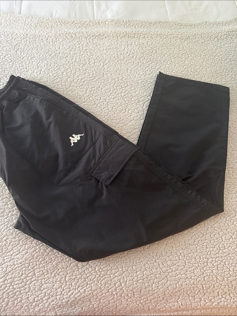 Kappa Black Men's Jogger Pants with White Logo